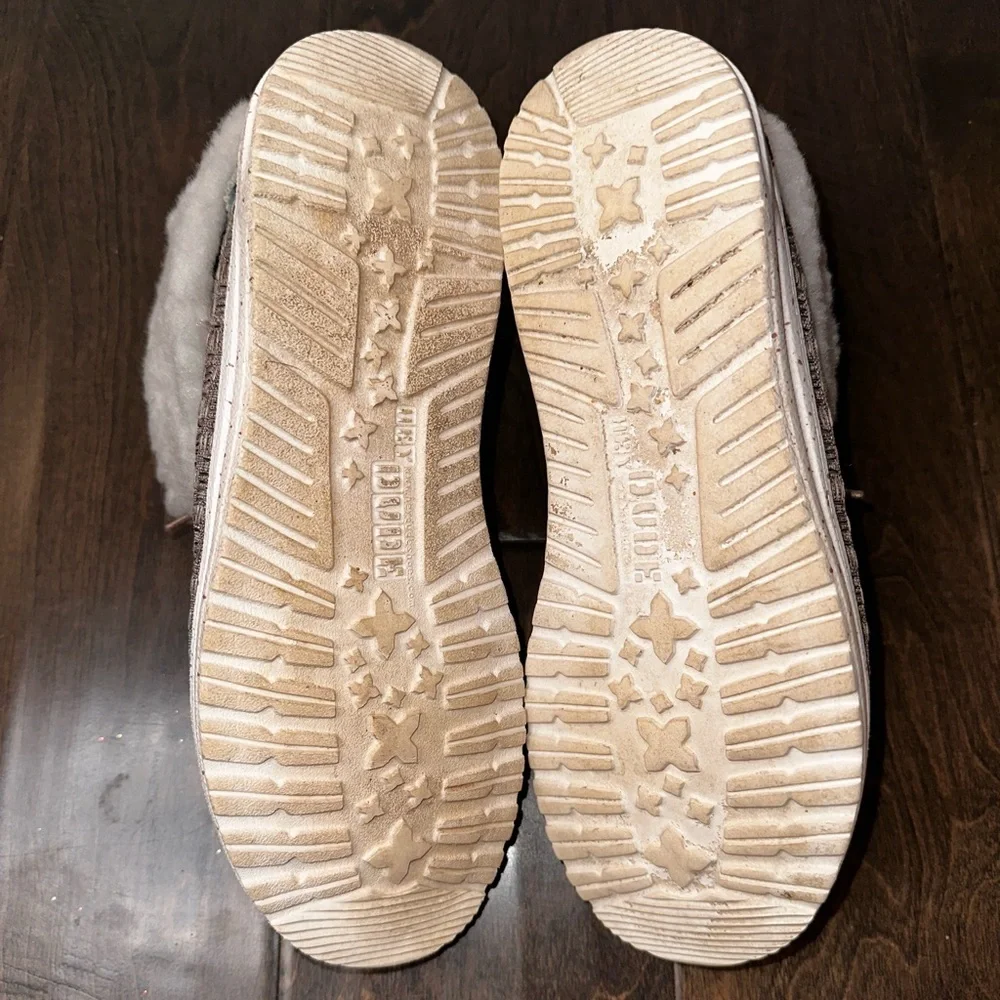 Hey Dude Wendy Fold Over Cozy Boot Sherpa Lined Winter Slip On Sneaker Size 7